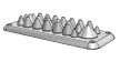 TRACON EKBV-04 - Elosztószekrény kábelbevezető, gumi, 25db kábelhez 222x92mm; IP55