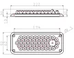 TRACON EKBV-05 - Elosztószekrény kábelbevezető, gumi, 51db kábelhez 222x92mm; IP55