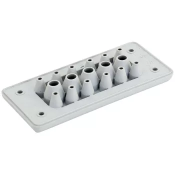   TRACON EKBV-16 - Elosztószekrény kábelbevezető,gumi, 17db kábelhez 127×56×19mm, IP65