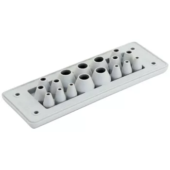   TRACON EKBV-24 - Elosztószekrény kábelbevezető,gumi, 17db kábelhez 153×56×19mm, IP65