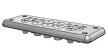 TRACON EKBV-24 - Elosztószekrény kábelbevezető,gumi, 17db kábelhez 153×56×19mm, IP65