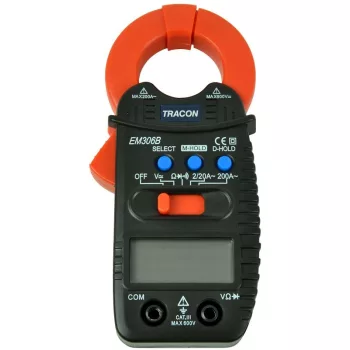 TRACON EM306B - Digitális lakat fogó DCV,ACV,ACA 200A, OHM