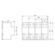 TRACON ESPD1+2-50-1P - T1+T2 AC típusú túlfeszültséglevezető, egybeépített Uc:385V; Iimp:50kA; In:50kA; Imax:160kA; Up:2,5kV; 1P