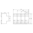 TRACON ESPD1+2-50-3P - T1+T2 AC típusú túlfeszültséglevezető, egybeépített Uc:385V; Iimp:50kA; In:50kA; Imax:160kA; Up:2,5kV; 3P
