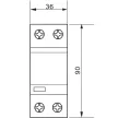 TRACON ESPD1+2+3-25-1P - T1+T2+T3 AC típusú túlfeszültség levezető, egybeépített Uc:275V; Iimp:25kA; In:25kA; Uoc:20kV; Up:1,3kV; 1P