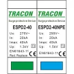 TRACON ESPD2-40-1+1P - T2 AC típusú túlfeszültség levezető, cserélhető betéttel Uc:275/255V; In:20kA; Imax:40kA; Up:1,3/1,5kV; 1+1P