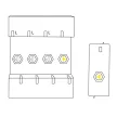 TRACON ESPD2-40NPE - T2 AC típusú túlfeszültség levezető betét 40 NPE Uc:275/255V; In:20kA; Imax:40kA; Up:1,3/1,5kV