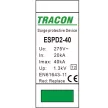 TRACON ESPD2-40NPE - T2 AC típusú túlfeszültség levezető betét 40 NPE Uc:275/255V; In:20kA; Imax:40kA; Up:1,3/1,5kV