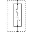 TRACON ESPD2-70-1P - T2 AC típusú túlfeszültség levezető, cserélhető betéttel Uc:275V; In:40kA; Imax:70kA; Up:1,7kV; 1P