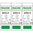 TRACON ESPD2-70-3P - T2 AC típusú túlfeszültség levezető, cserélhető betéttel Uc:275V; In:40kA; Imax:70kA; Up:1,7kV; 3P