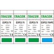 TRACON ESPD2-70-3+1P - T2 AC típusú túlfeszültség levezető, cserélhető betéttel Uc:275/255V; In:40kA; Imax:70kA; Up:1,7/1,5kV; 3+1P