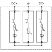 TRACON ESPD2-DC40-1000 - T2 DC típusú túlfeszültség levezető, cserélhető betéttel Ucpv: 1200V; In:20kA; Imax:40kA; Up:4kV