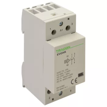   TRACON EVOHK2-63 - Installációs kontaktor 230V, 50Hz, 2 Mod, 2×NO, AC1/AC7a, 63A,