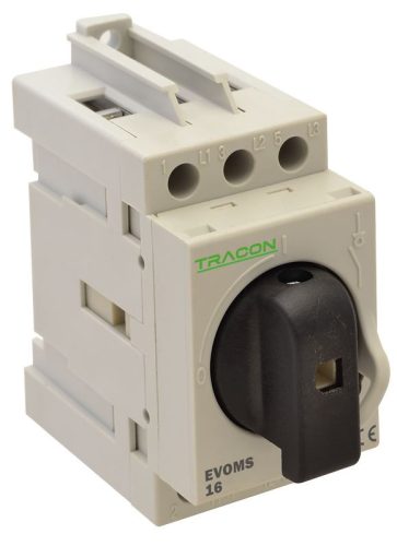TRACON EVOMS20/3 - Sorolható lakatolható szakaszoló kapcsoló 400V, 50Hz, 20A, 3P, 10mm2
