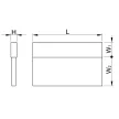 TRACON EXIT-01-J - Élvilágítós LED kijáratjelző ragasztható piktogramokkal 230V, 50Hz, 13×LED, 3h, 2,4V / 900mAh, Ni-Cd