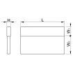 TRACON EXIT-02-J - Élvilágítós LED kijáratjelző ragasztható piktogramokkal 230V, 50Hz, 8×LED, 3h, 2,4V / 900mAh, Ni-Cd