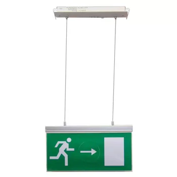   TRACON EXIT-03-J - Élvilágítós LED kijáratjelző ragasztható piktogramokkal 230V, 50Hz, 18×LED, 3h, 3,6V / 900mAh, Ni-Cd