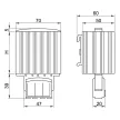 TRACON FE100 - Fűtőegység elosztószekrényhez, sínre pattintható 100W, 120-250V AC/DC, max.4,5A