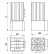 TRACON FEV400 - Fűtőegység elosztószekrényhez, sínre pattintható ventillátor 400W, 230V AC, 45m3/h