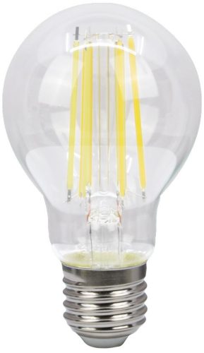 TRACON FILA6012WW - COG LED gömb fényforrás, átlátszó 230 VAC, E27, 12W, 1530 lm, A60, 2700K, EEI=E