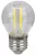 TRACON FILG454NW - COG LED gömb fényforrás, átlátszó 230 VAC, E27, 4W, 470 lm, G45, 4000K, EEI=E