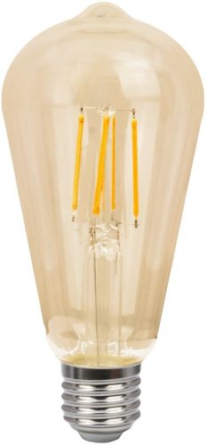 TRACON FILGST648W - COG LED fényforrás, arany 230 VAC, E27, 8W, 800 lm, ST64, 2500K, EEI=F