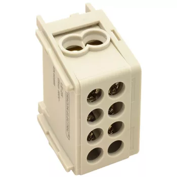   TRACON FLE-25 - Főáramköri leágazó kapocs, sínre szerelhető, szürke 2×25mm2 / 2×25mm2, 400VAC, 101A
