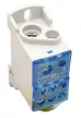 TRACON FLSO50 - Fővezetéki leágazó sorkapocs nyitható fedéllel 1×50(35)mm2 / 6×25(16)mm2, 1000VAC/DC, 125A