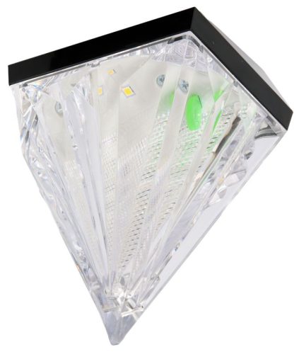 TRACON GARDIA - Napelemes kerti falilámpa 0,05W, 3000K, 7 lm, 1,2V/600mAh NI-MH, IP44