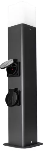 TRACON GARN2FE27 - Kerti állólámpa francia csatlakozóaljzattal 230VAC, E27, max.35W, IP54, 0,5m, 2xFRENCH, 2600W