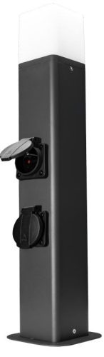TRACON GARN2SE27 - Kerti állólámpa SCHUKO csatlakozóaljzattal 230VAC, E27, max.35W, IP54, 0,5m, 2xSCHUKO, 2600W
