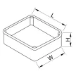 TRACON GD100 - Gipszkarton doboz, sima, fedéllel, narancssárga 100×100×45mm