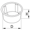 TRACON GD6021 - Gipszkarton doboz, sima, fedél nélkül, narancssárga 65×45mm