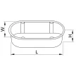 TRACON GD71D - Gipszkarton doboz, dupla, fedél nélkül, narancssárga 140×65×45mm