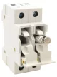 TRACON HBA-2P-20 - Szakaszolókapcsoló-biztosítóhengeres bizt.hoz, maszkolható 20A, 8x32mm; Un=230V/400V
