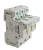 TRACON HBA-3P-50 - Szakaszolókapcsoló-biztosítóhengeres bizt.hoz, maszkolható 50A, 14x51mm; Un=230V/400V