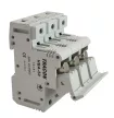TRACON HBA-3P-50 - Szakaszolókapcsoló-biztosítóhengeres bizt.hoz, maszkolható 50A, 14x51mm; Un=230V/400V