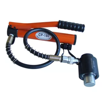   TRACON HKS-15 - Hidraulikus kivágó szerszám+hordtáska+7 db kivágó bélyeg 150kN, 6200g, (D=21,8/27,6/34,1/42,7/48,7/60,5mm; 32x32mm)