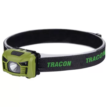   TRACON HL120B - Fejlámpa, akkumulátoros, mozgásérzékelős kapcsolással 3 W, 120 lm, 5 h, 3,7 V, 1200 mAh