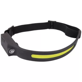   TRACON HLCOB5W - Fejlámpa, akkumulátoros, mozgásérzékelős kapcsolással 5/3 W, 350/120lm, 3 h, 3,7 V, 1200 mAh, Li-Po
