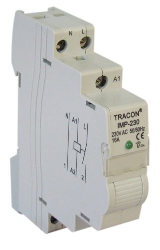 TRACON IMP-12 - Impulzusrelé 12VAC; 16A/230V