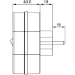 TRACON KACS2 - Csatlakozóaljzat adapter kapcsolóval, fehér 250 VAC 16 A 2×SCHUKO, max. 3680 W