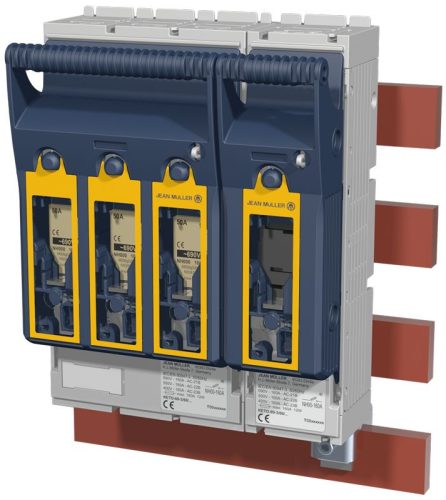 TRACON KETO-1-4/60/AU/F - Szakaszolókapcsoló-biztosító,gyűjtősínre, lapos csatlakozó 690VAC, 440VDC, 250A, 4P, NH1