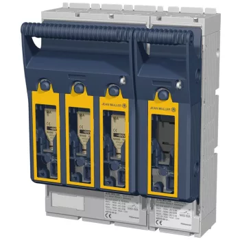   TRACON KETO-3-4/F - Szakaszolókapcsoló-biztosító,szerelőlapra, lapos csatlakozó 690VAC, 440VDC, 630A, 4P, NH3