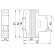 TRACON KVKVE-16/30 - Kombinált védőkapcsoló, elektronikus, 2P, 1 modul, C kar. C16, 30mA, 6kA, AC, E3