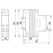 TRACON KVKVE-16/30 - Kombinált védőkapcsoló, elektronikus, 2P, 1 modul, C kar. C16, 30mA, 6kA, AC, E3