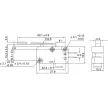 TRACON KW3-25 - Helyzetkapcsoló, mikro, rugószáras 1×CO 10A/230VAC, 0,3A/250VDC, 52mm, 4,8x0,5 mm, IP00