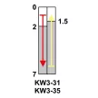 TRACON KW3-31 - Helyzetkapcsoló, mikro, rugószáras 1×CO 10A/230VAC, 0,3A/250VDC, 28mm, 6,3x0,8 mm, IP00