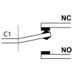 TRACON KW3-41 - Helyzetkapcsoló, mikro, karos-görgős 1×CO 10A/230VAC, 0,3A/250VDC, 15mm, 6,3x0,8 mm, IP00