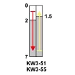 TRACON KW3-55 - Helyzetkapcsoló, mikro, karos-görgős 1×CO 10A/230VAC, 0,3A/250VDC, 28mm, 4,8x0,5 mm, IP00